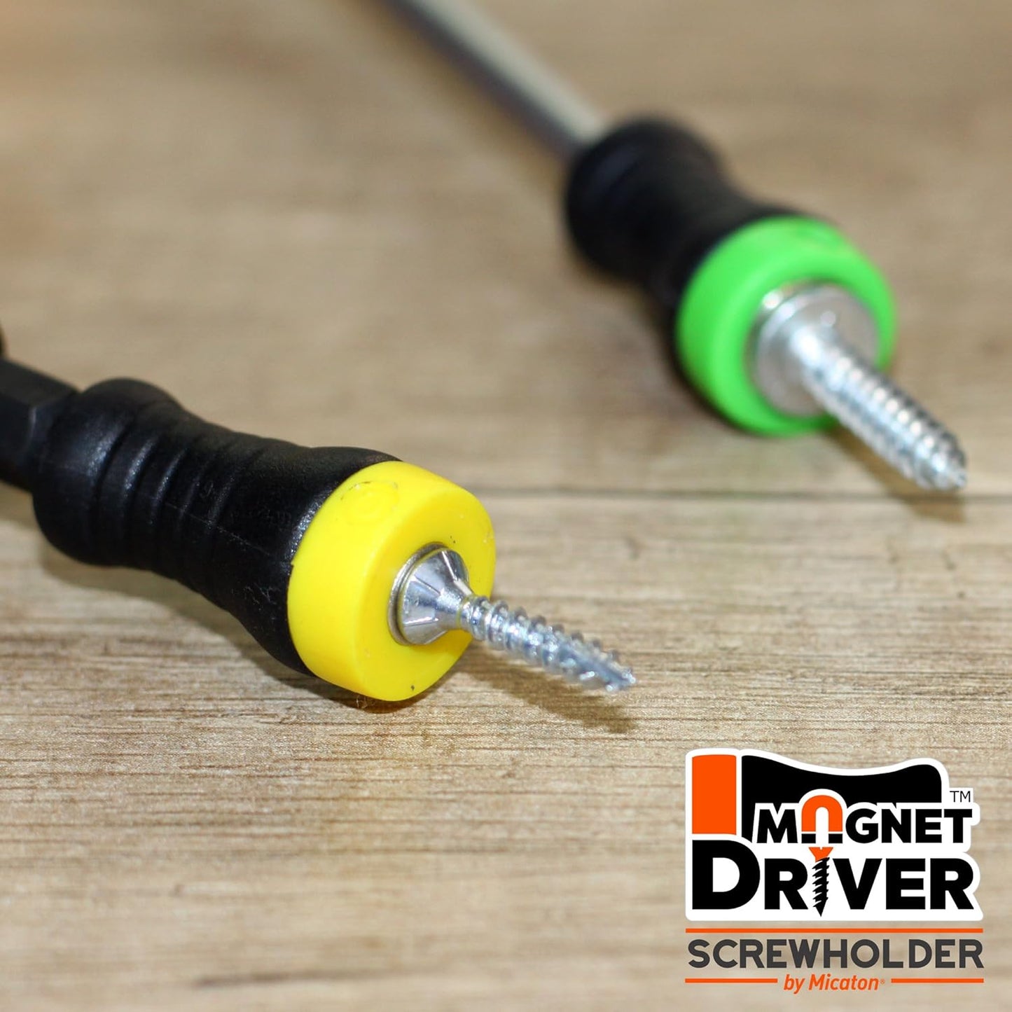 Magnet Driver™ Screw-Holder by Micaton | Magnetic Screwdriver Attachment | Fits Screwdrivers and Power Bits | No Wobbling or Falling Screws | Allows Countersinking (Set 17)