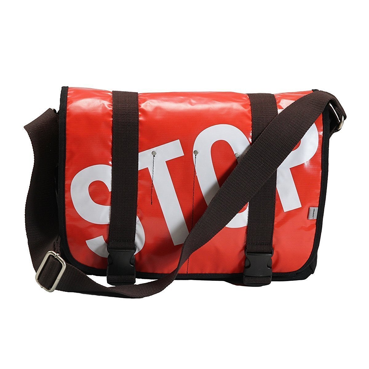 Ducti Laptop Messenger Bags, Red STOP