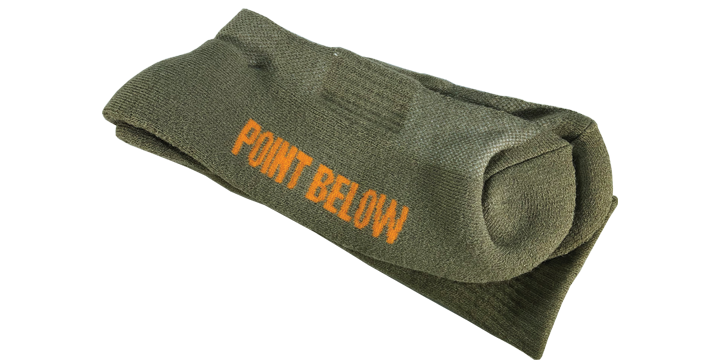 Point Below Crew PAIR of Socks, Olive Drab