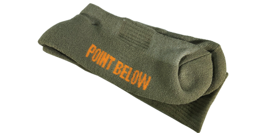 Point Below Crew PAIR of Socks, Olive Drab